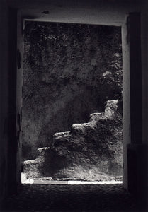 escalier photo d'art noir et blanc