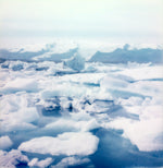 Load image into Gallery viewer, Iceland photo Icebergs vatnajökull Polaroid

