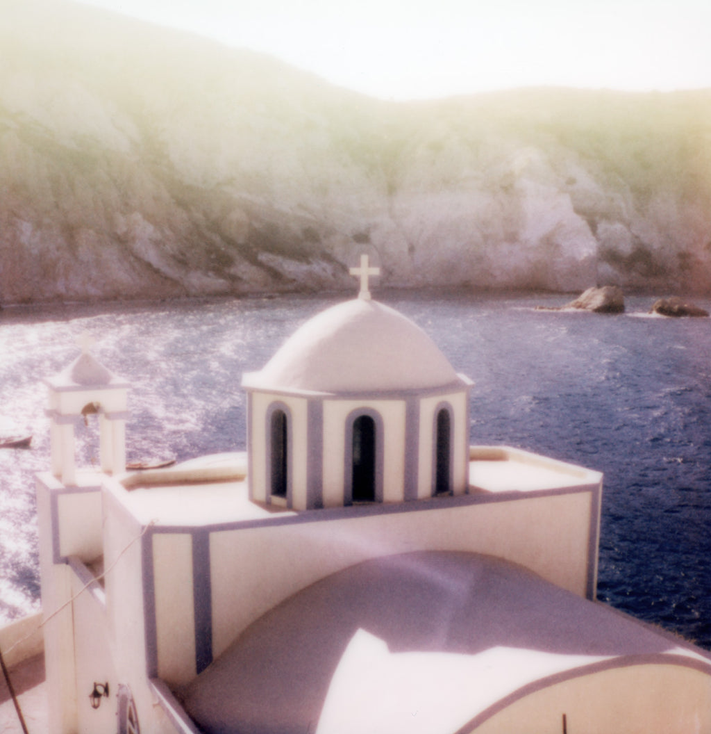 greece milos island church polaroid decoration