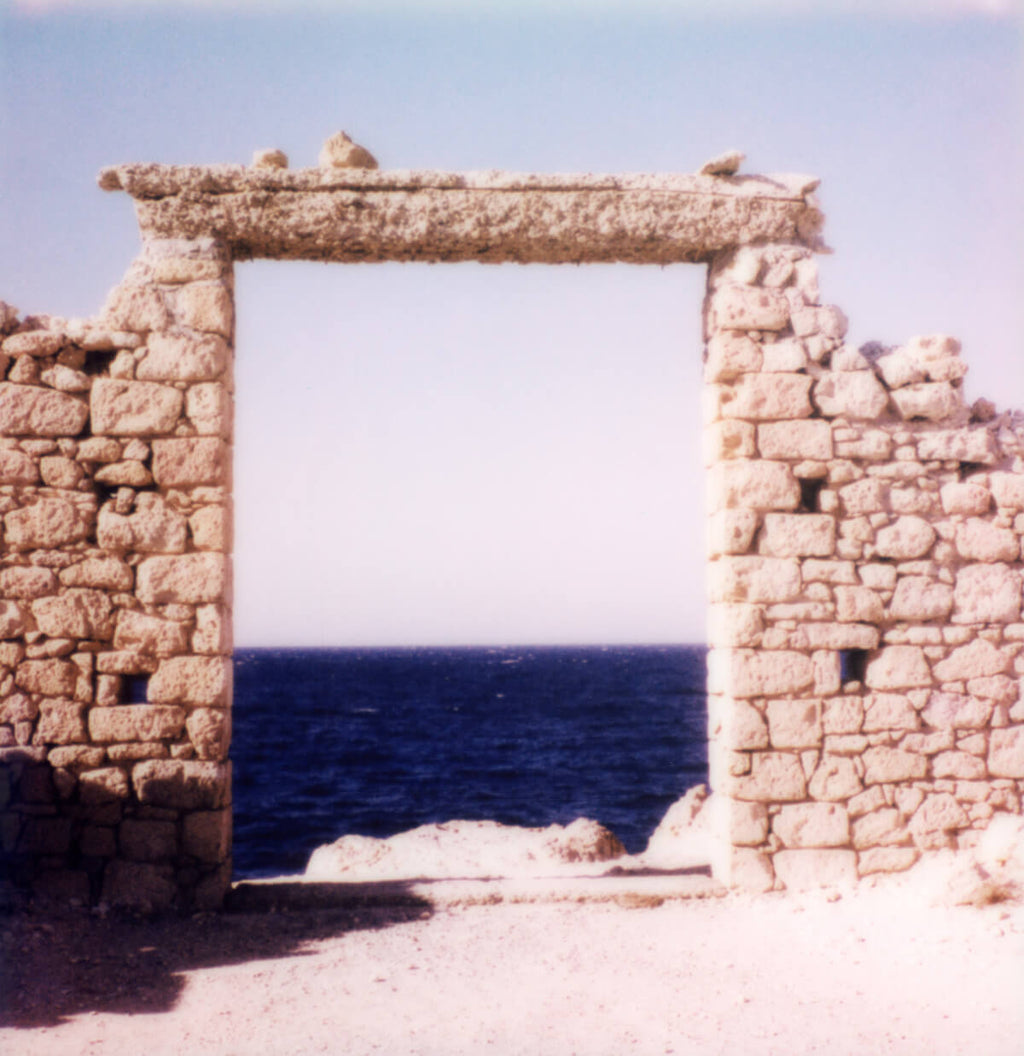 Naxos island greece polaroid