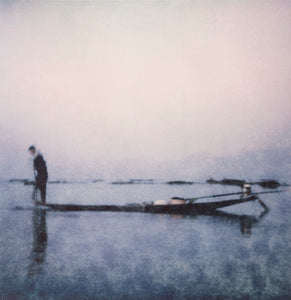 Polaroid fisherman Myanmar Inle lake photo deco