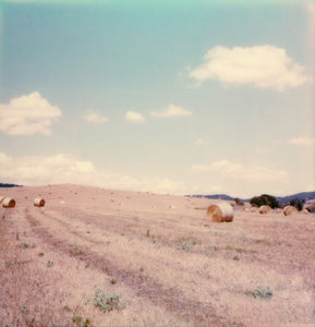 Tuscany Italy Bale of straw polaroid photo deco