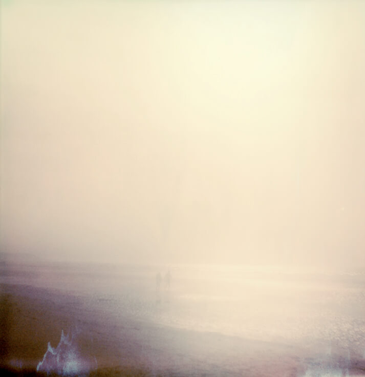 Polaroid couple Deauville beach Normandy