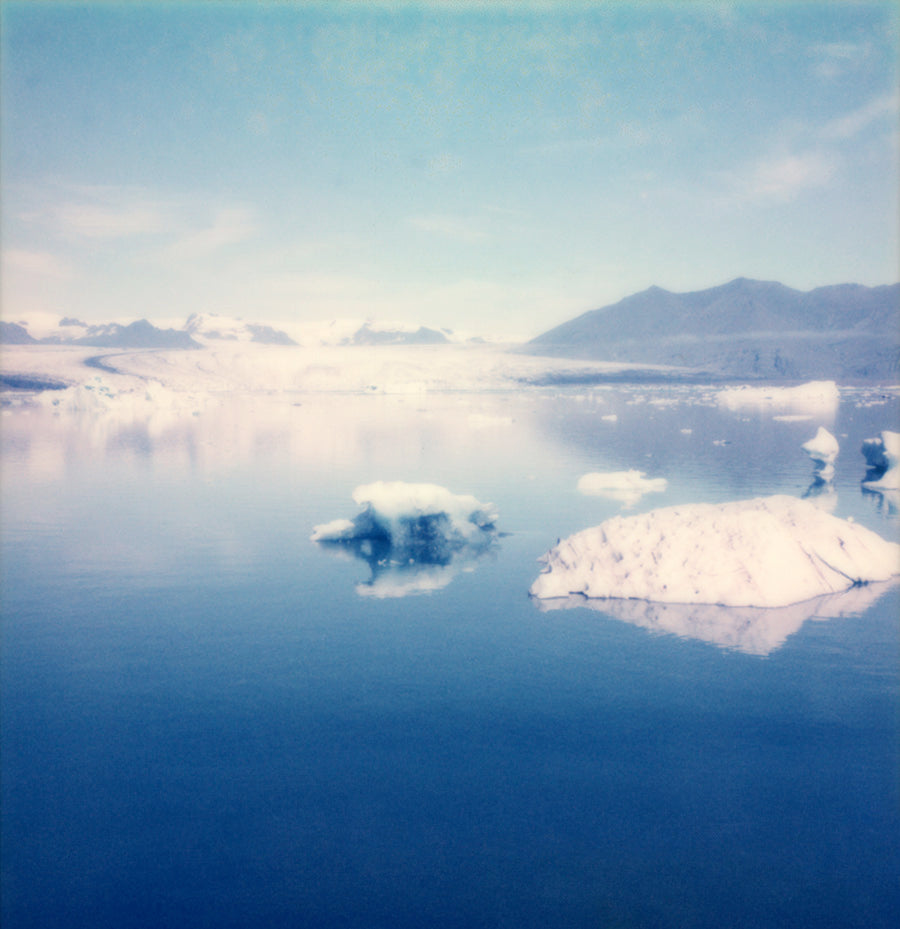 Polaroid print iceland iceberg decoration photo