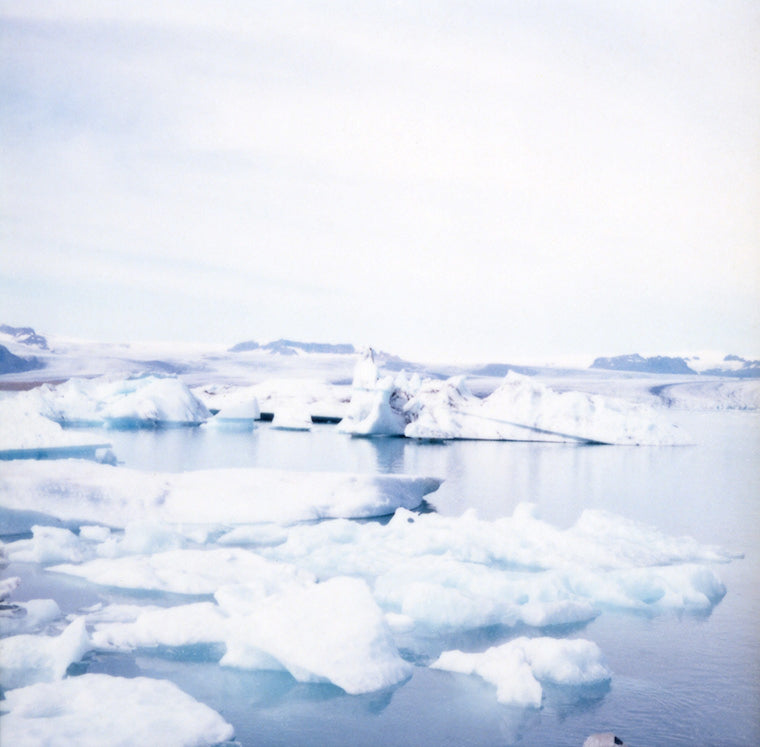 Iceland icebergs polaroid print
