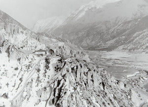 nepal monastère photo d'art noir et blanc