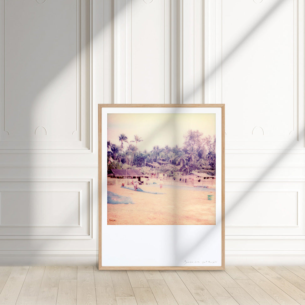 Polaroid photo impression fine art Ngapali beach photo impression fine art decoration